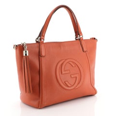 Gucci Soho Convertible Top Handle Bag Leather Small