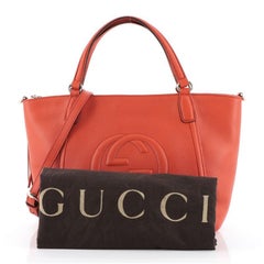 Gucci Soho Convertible Top Handle Bag Leather Small