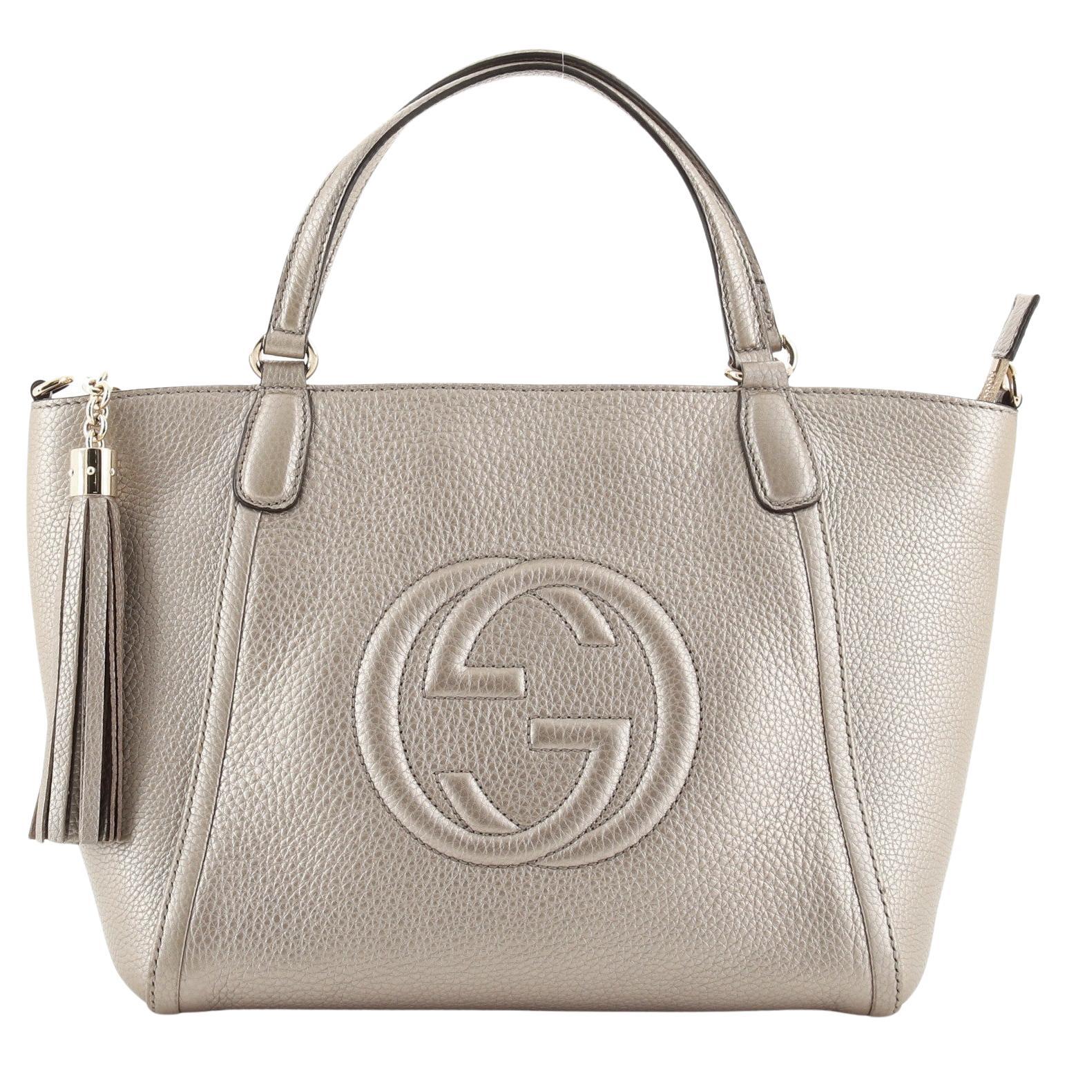 Gucci Soho Convertible Top Handle Bag Leather Small