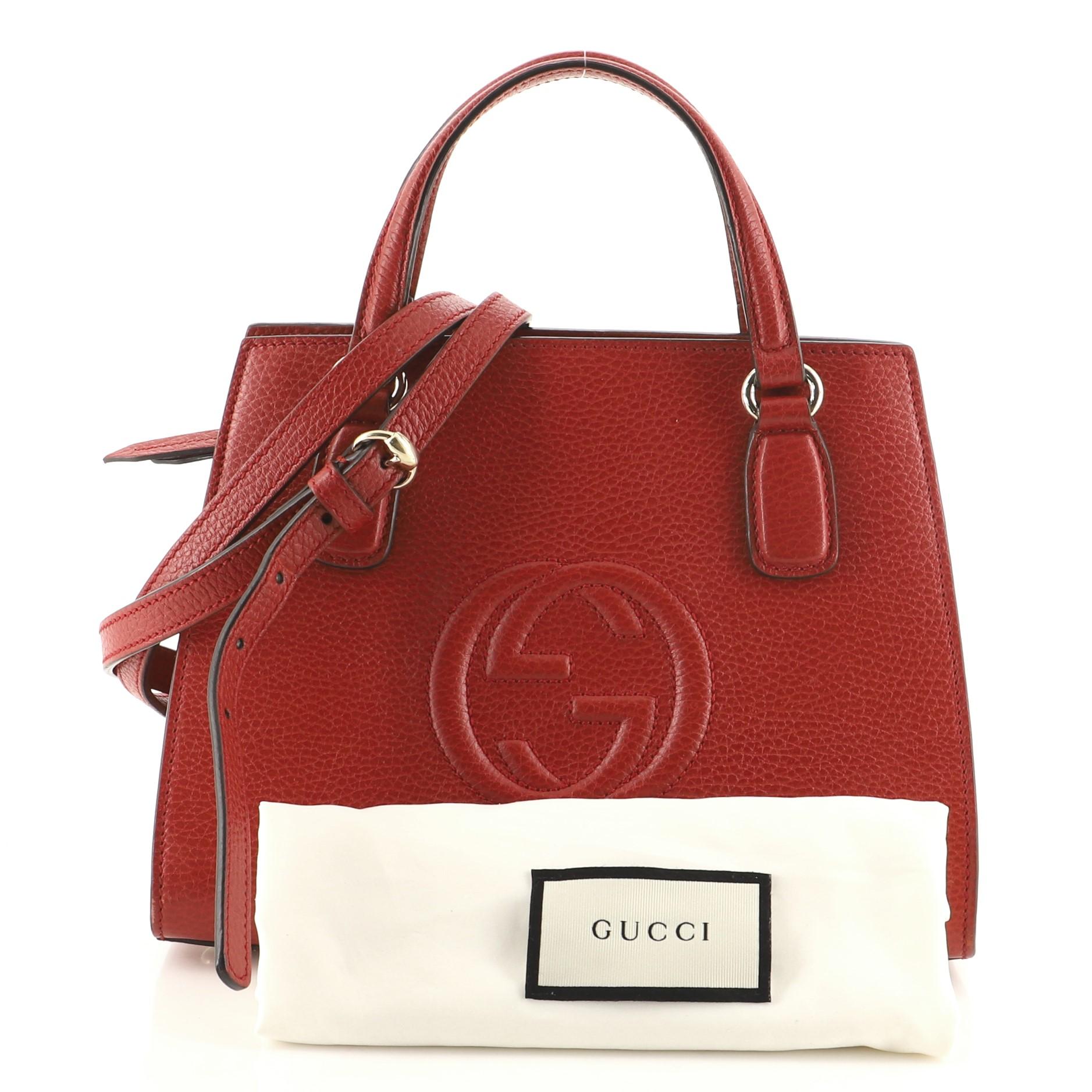 Gucci soho leather 2025 top handle bag
