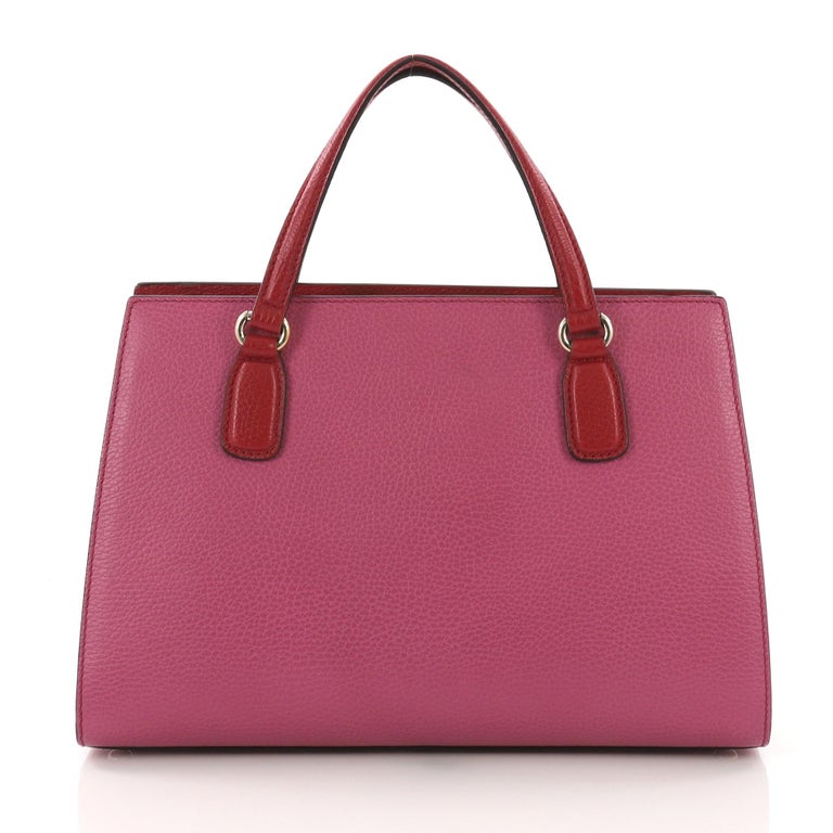 Gucci Soho Convertible Top Handle Satchel Leather Medium at 1stDibs | gucci  soho top handle bag