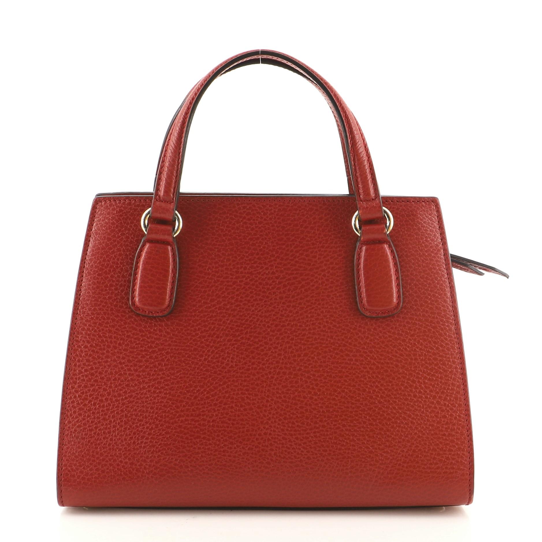 Gucci Soho Convertible Top Handle Satchel Leder Medium im Zustand „Gut“ in NY, NY