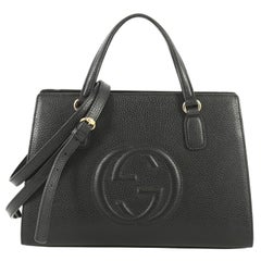 Gucci Soho Convertible Top Handle Satchel Leather Medium