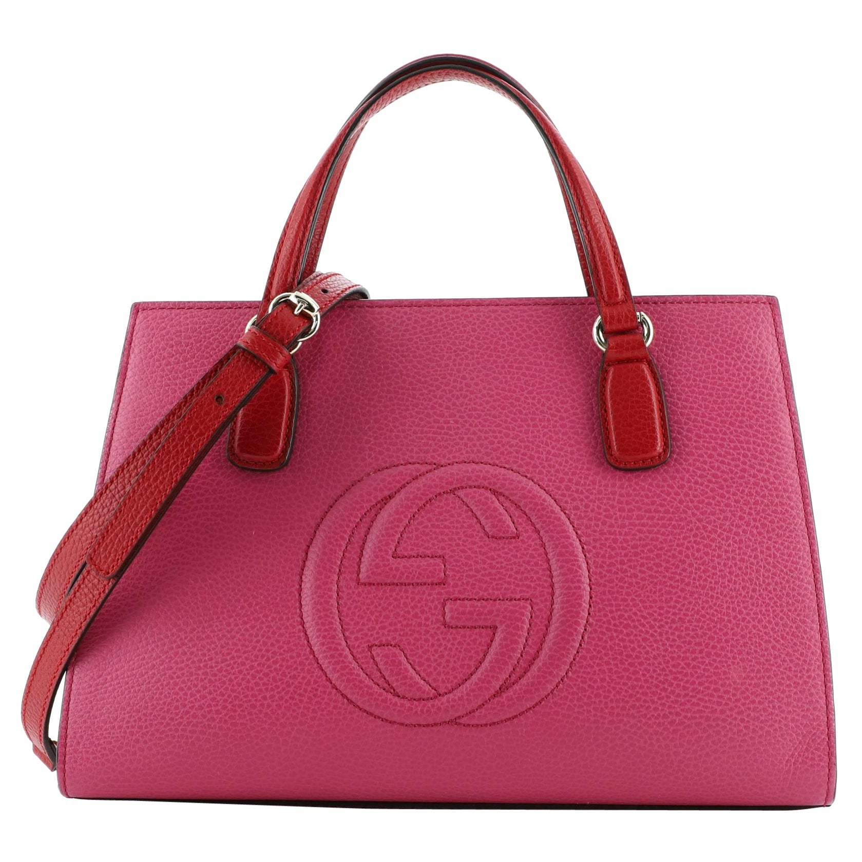 New Gucci Signature Candy Pink Top Handle Tote Bag at 1stDibs gucci signature top handle bag