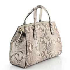 Gucci Soho Convertible Top Handle Satchel Python Medium