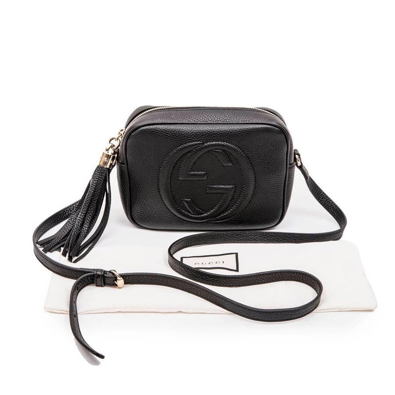 GUCCI Soho Disco Bag in Black Grained Calf Leather at 1stdibs