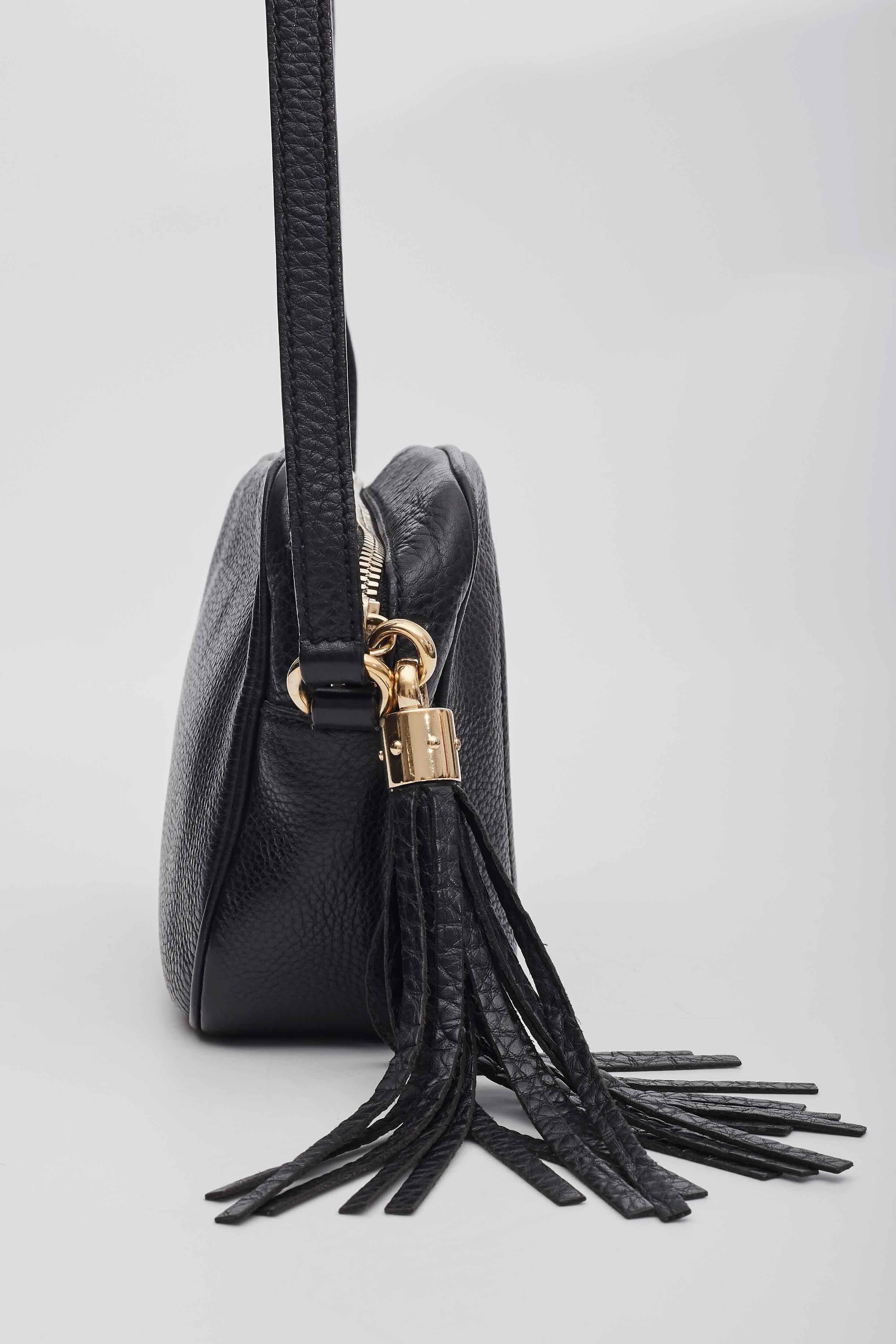 Gucci Soho Disco Black Leather Shoulder Bag For Sale 1