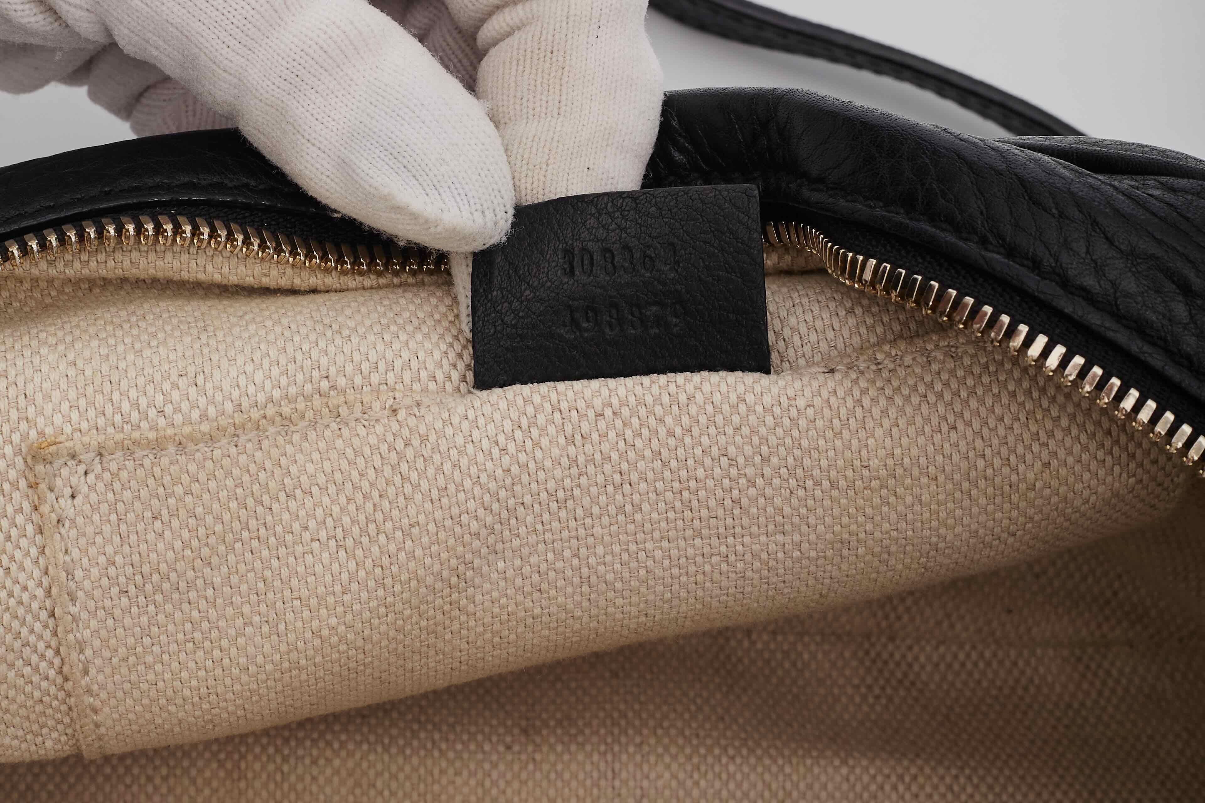 Gucci Soho Disco Black Leather Shoulder Bag For Sale 4