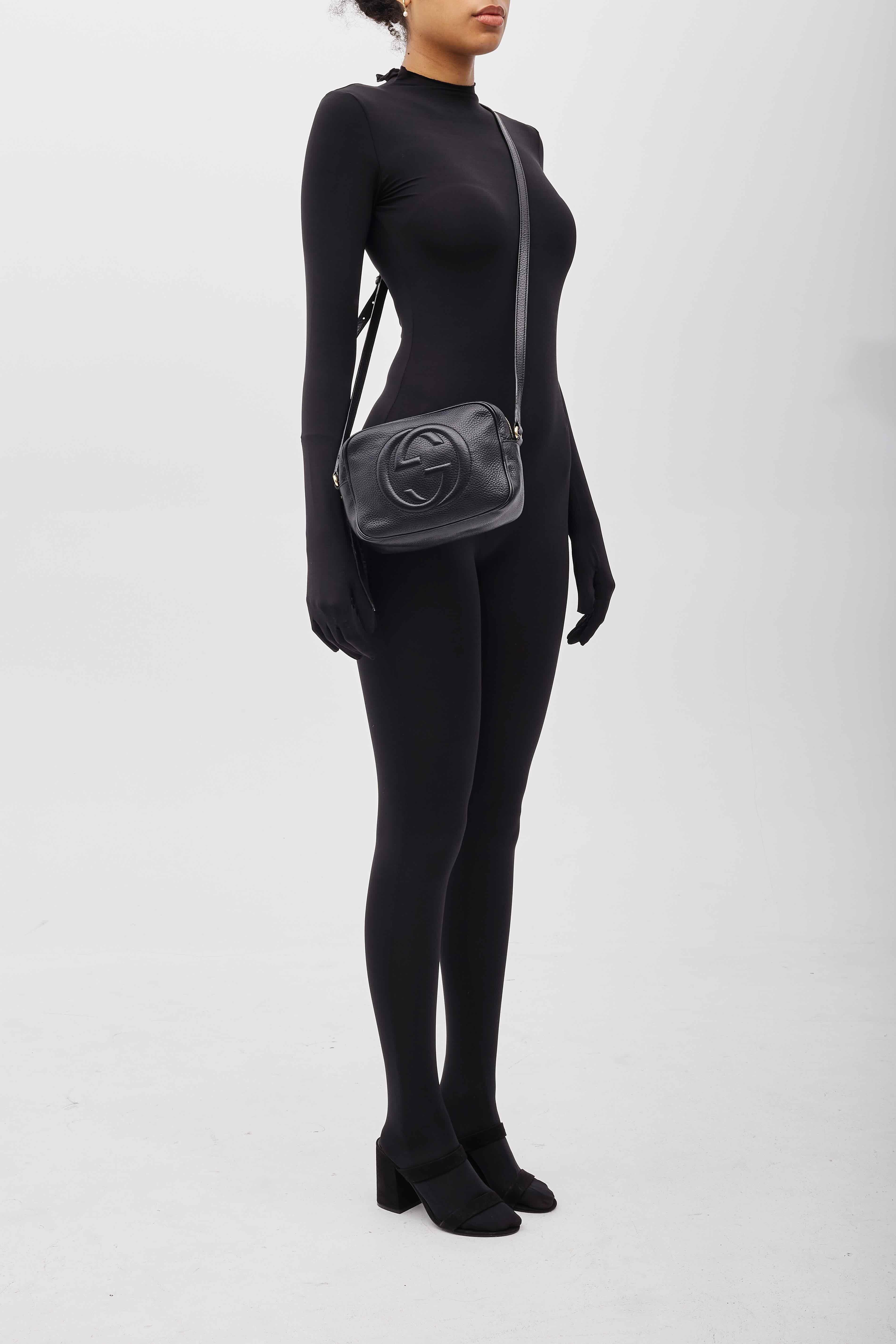 Gucci Soho Disco Black Leather Shoulder Bag For Sale 5