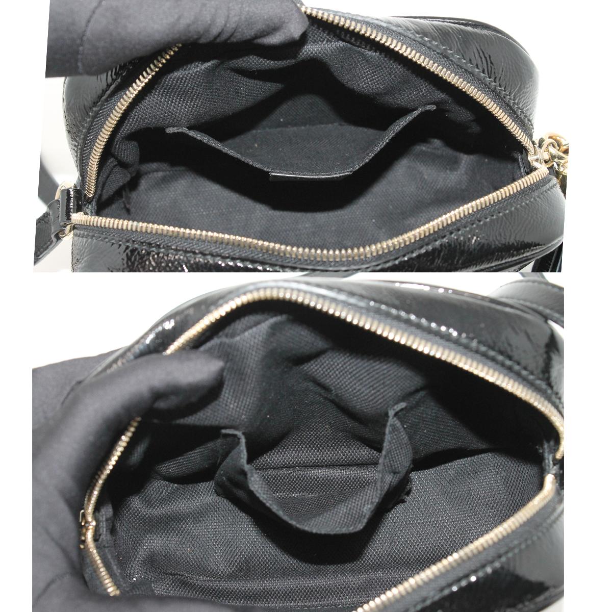 Gucci Soho Disco Black Patent Leather Crossbody Bag 1