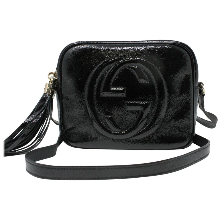 Gucci Soho Disco Black Patent Leather Crossbody Bag at 1stDibs | gucci soho  patent leather bag