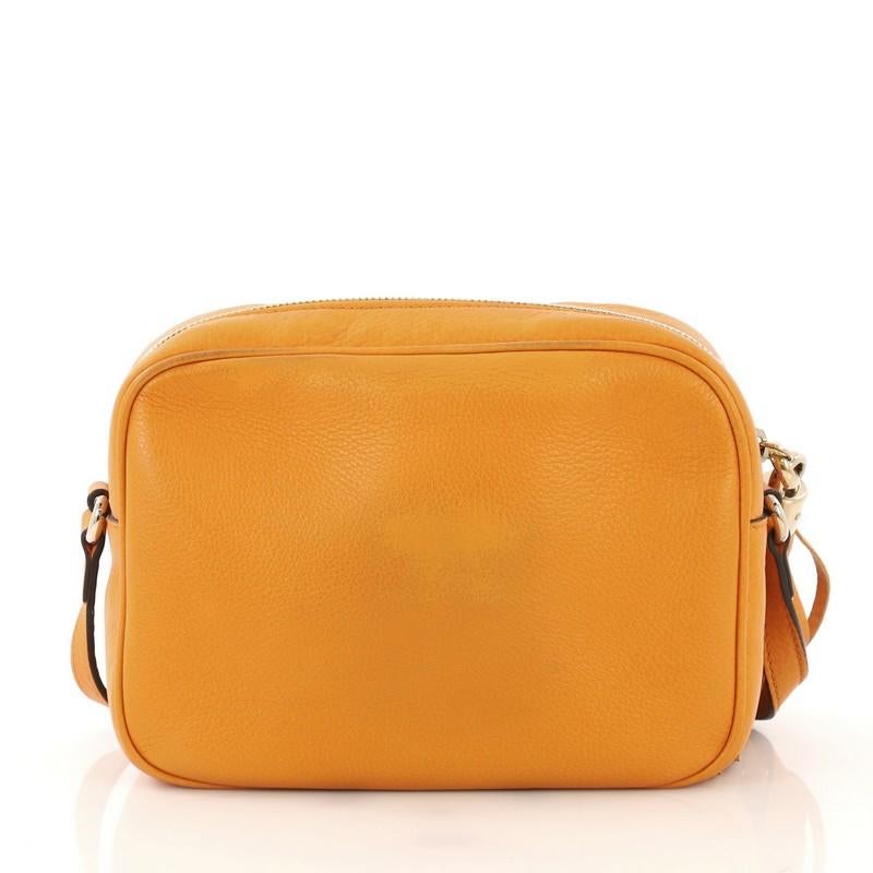 Orange Gucci Soho Disco Crossbody Bag Leather Small