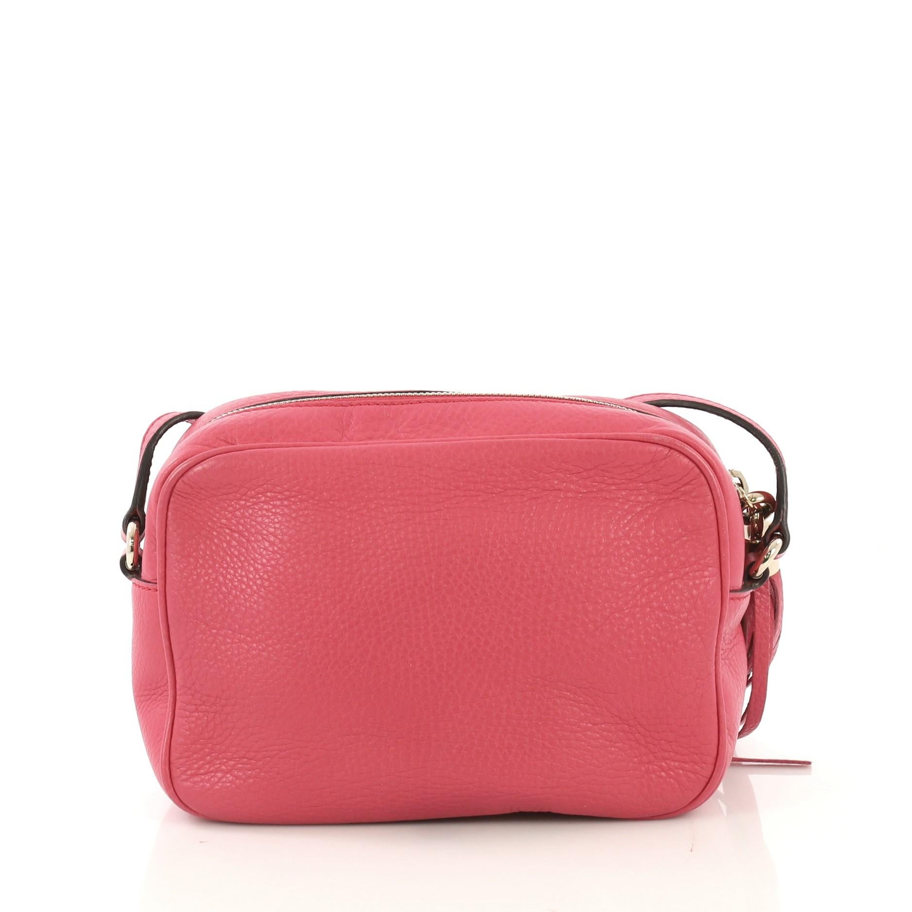 Pink  Gucci Soho Disco Crossbody Bag Leather Small