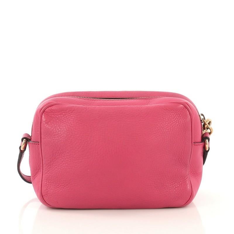 Pink Gucci Soho Disco Crossbody Bag Leather Small