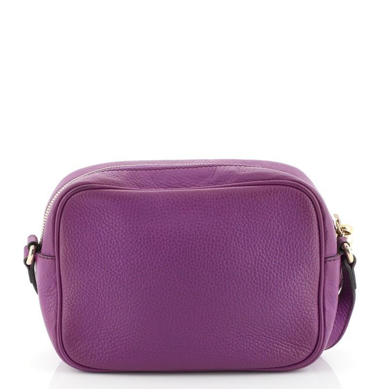 Purple Gucci Soho Disco Crossbody Bag Leather Small