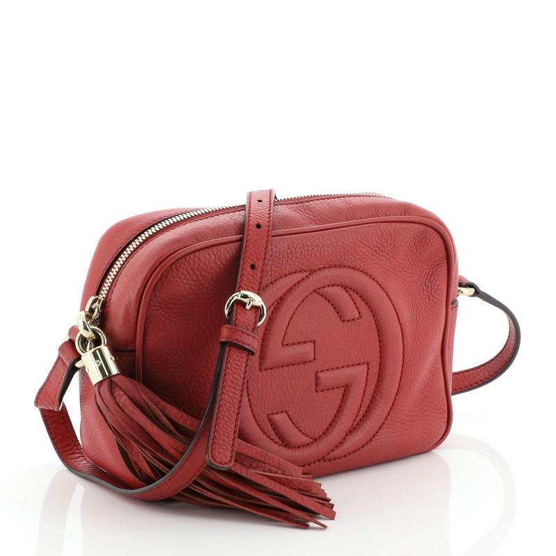 Brown Gucci Soho Disco Crossbody Bag Leather Small