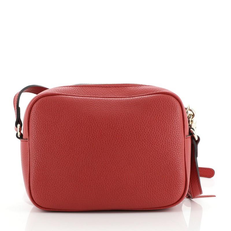 Red Gucci Soho Disco Crossbody Bag Leather Small