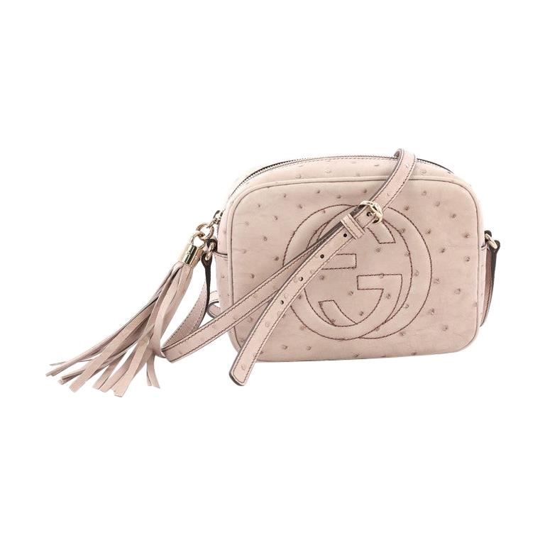 Gucci Soho Disco Crossbody Bag Ostrich Small at 1stDibs