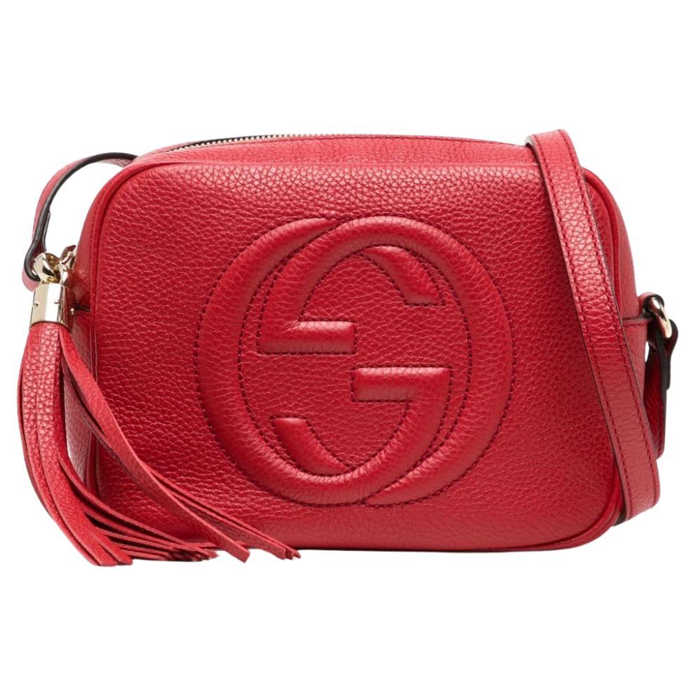 hulkende Shinkan Stien Gucci Soho Disco Red Shoulder Bag For Sale at 1stDibs