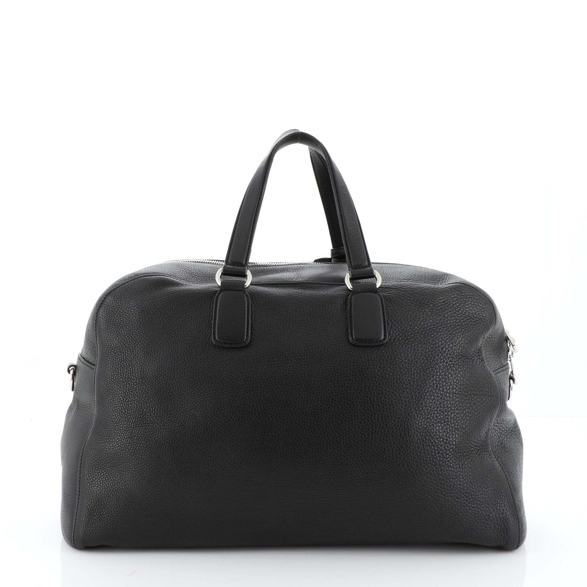 Black Gucci Soho Duffle Bag Leather