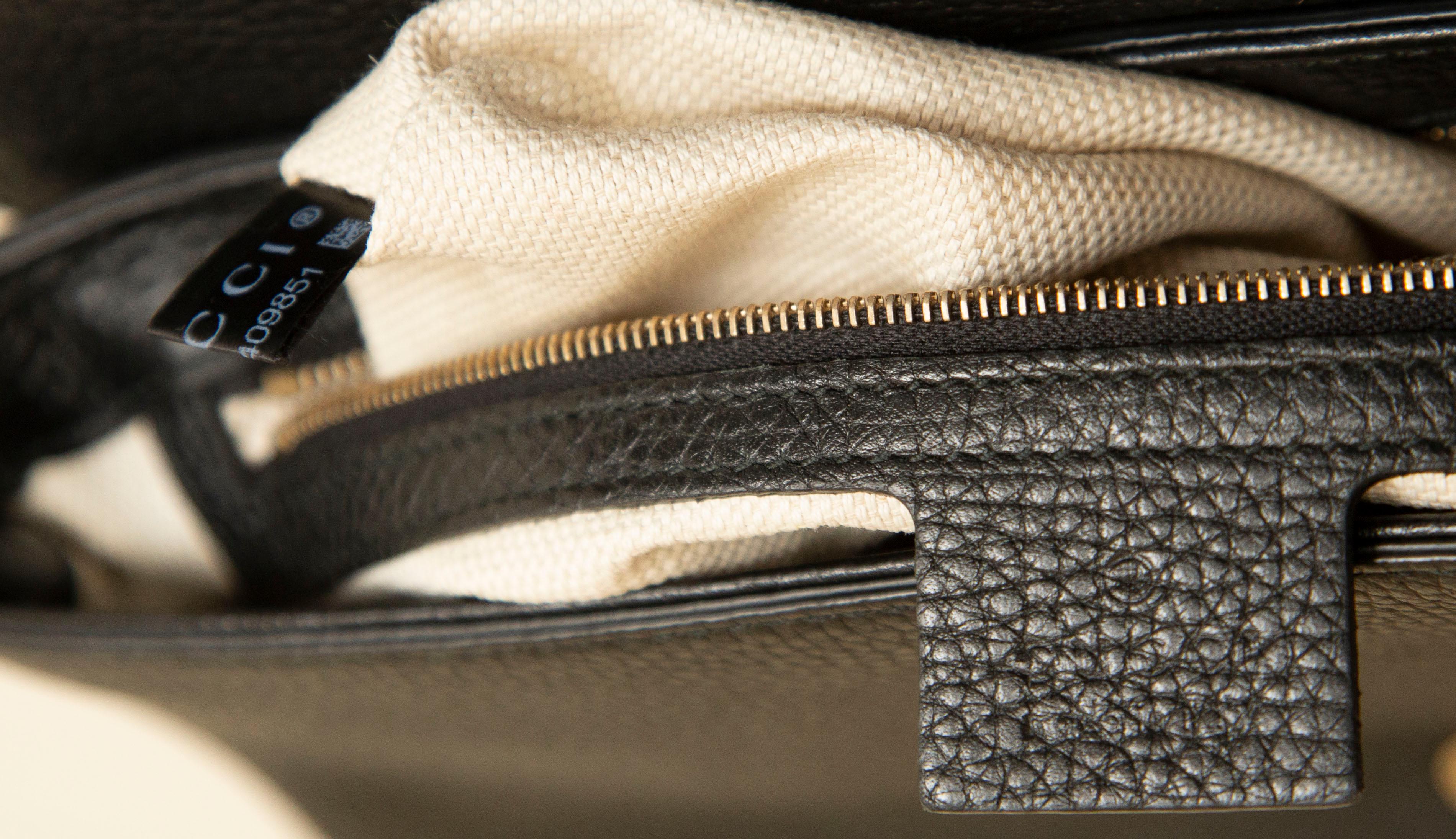 Gucci Soho Flap in Black Leather Crossbody Bag 5