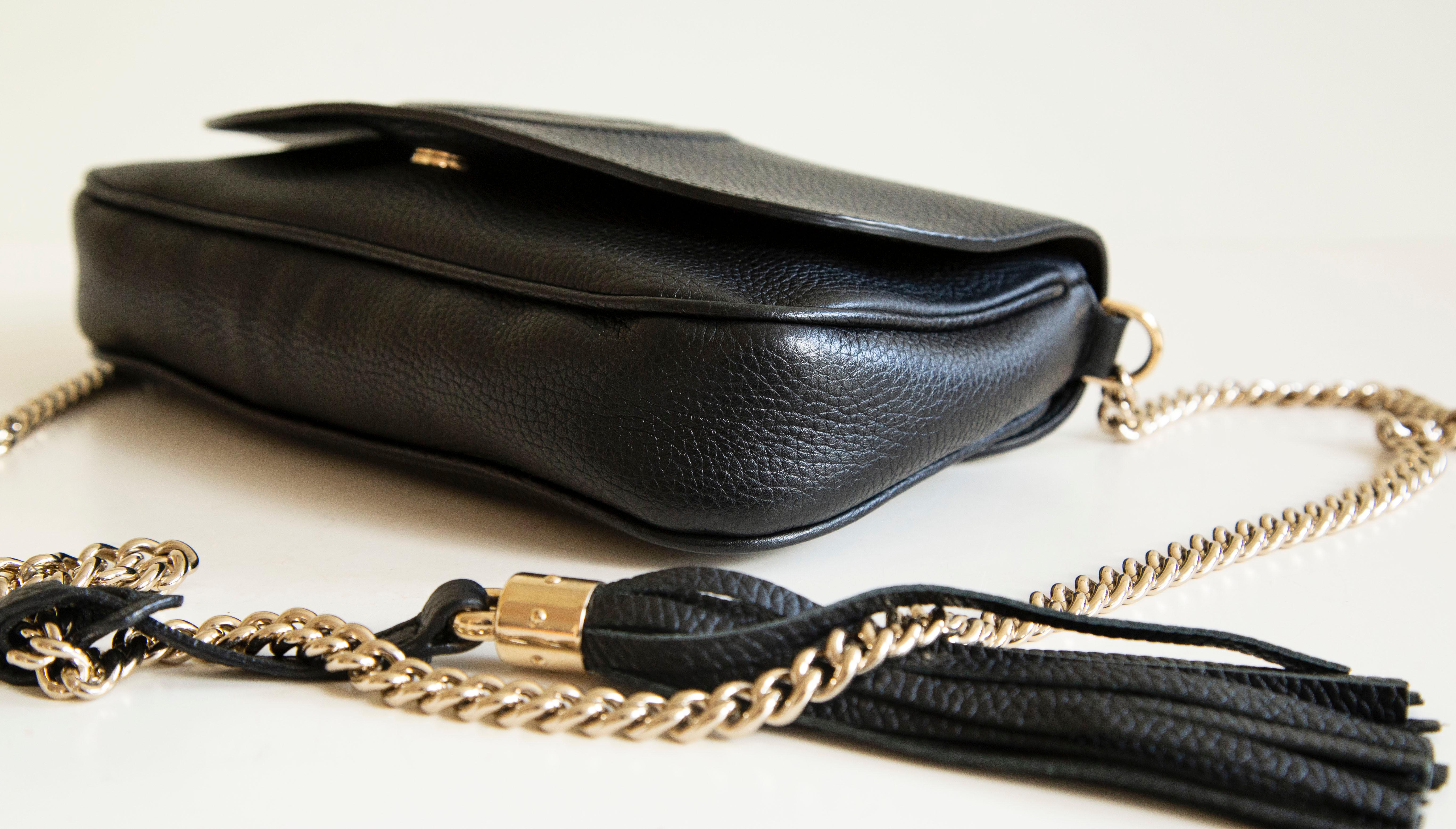 Gucci Soho Flap in Black Leather Crossbody Bag 1