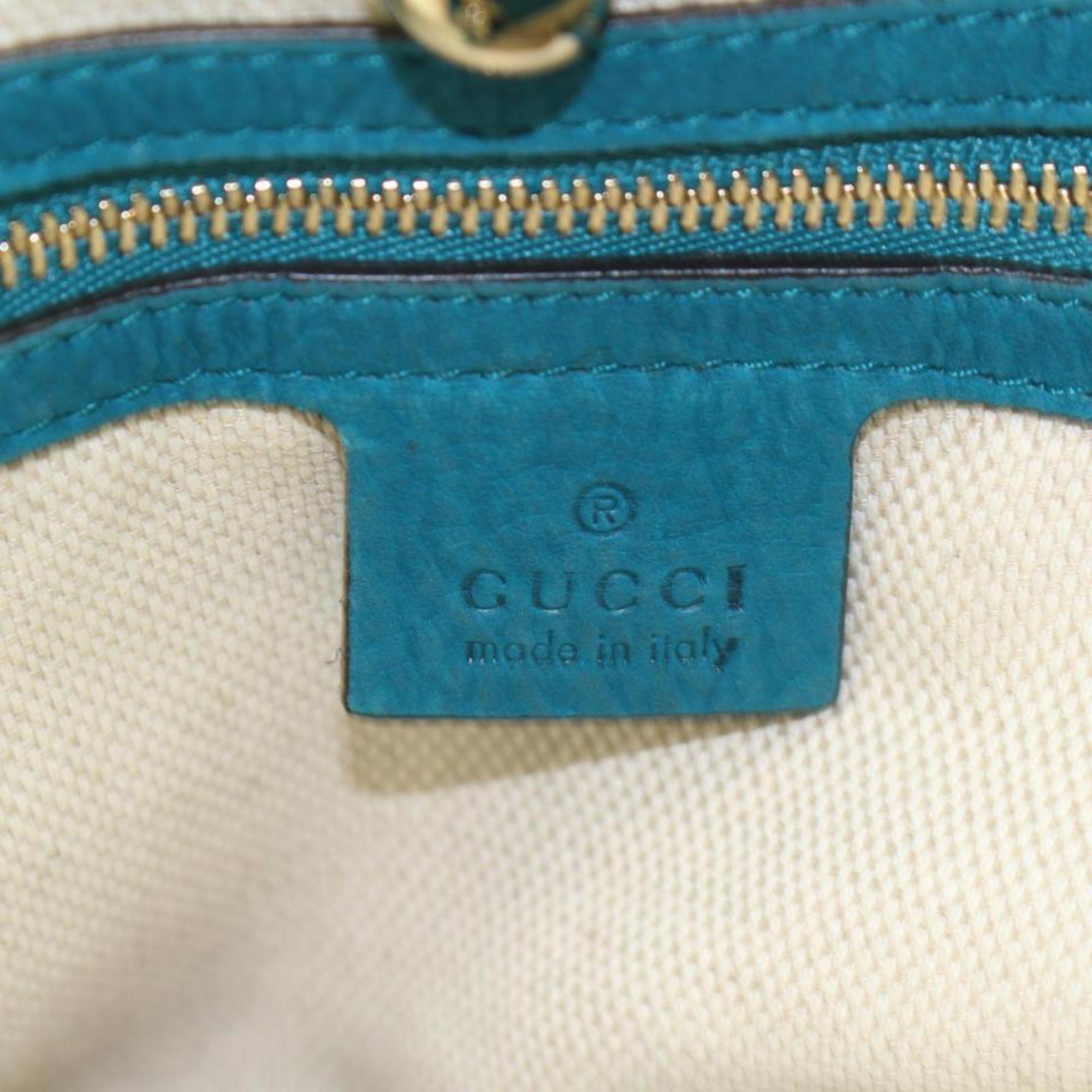 Women's Gucci Soho Fringe Tassel Chain Tote 869786 Blue Nubuck Leather Shoulder Bag For Sale
