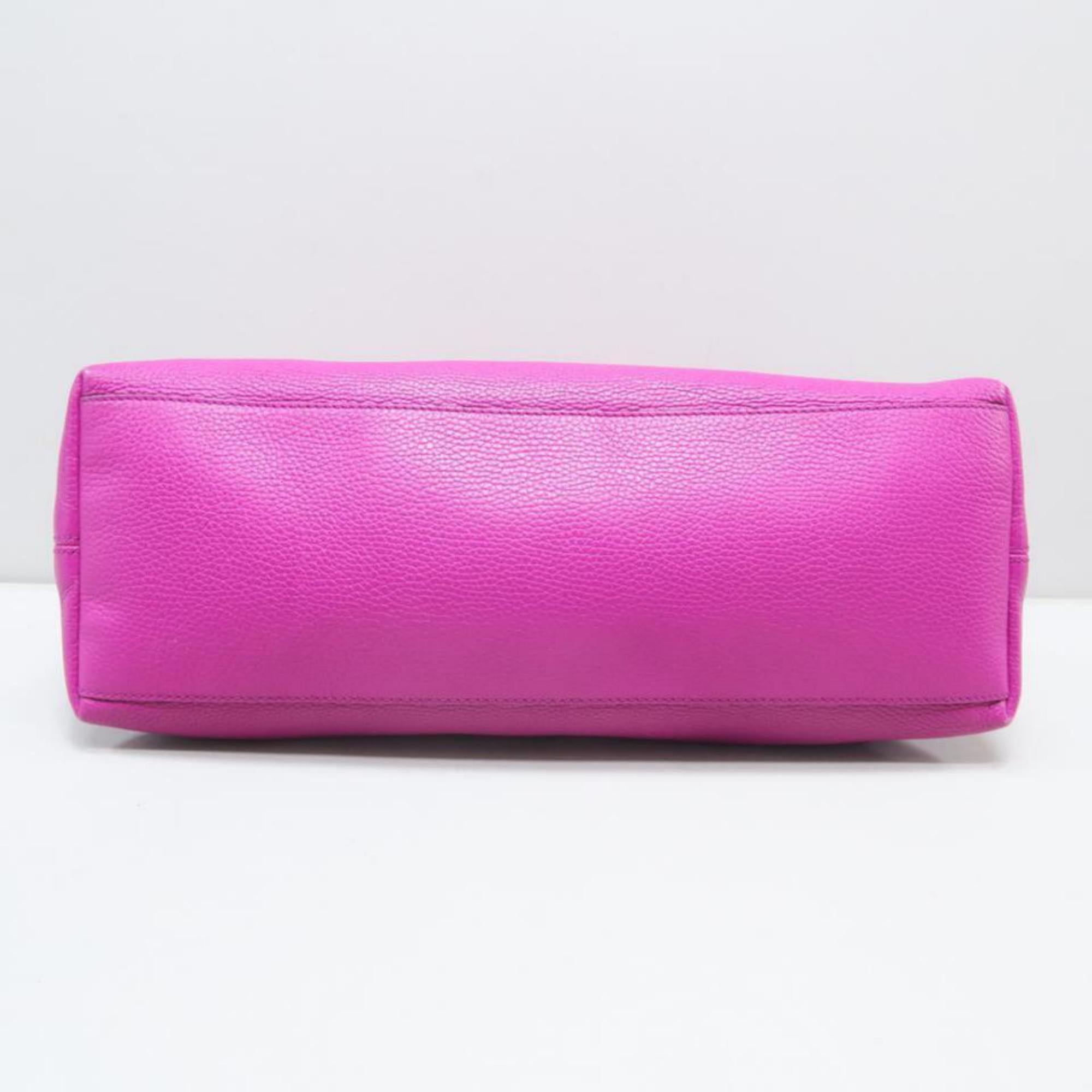 Gucci Soho Fringe Tassel Fuchsia Chain Tote 869084 Pink Leather Shoulder Bag 8