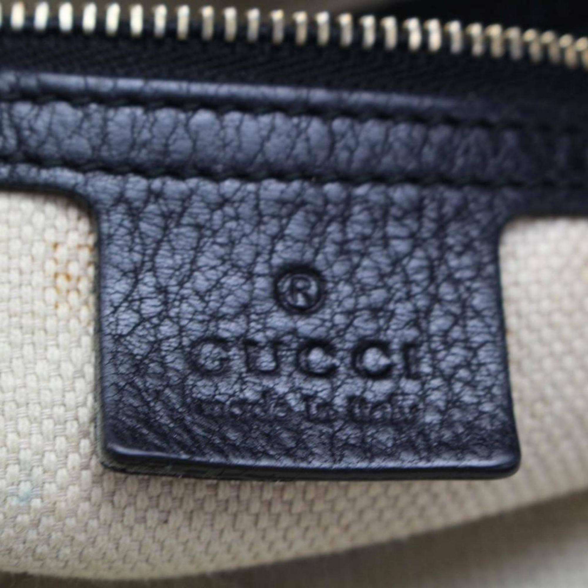 Gucci Soho Fringe Tassel Large 870069 Black Leather Tote In Good Condition In Forest Hills, NY