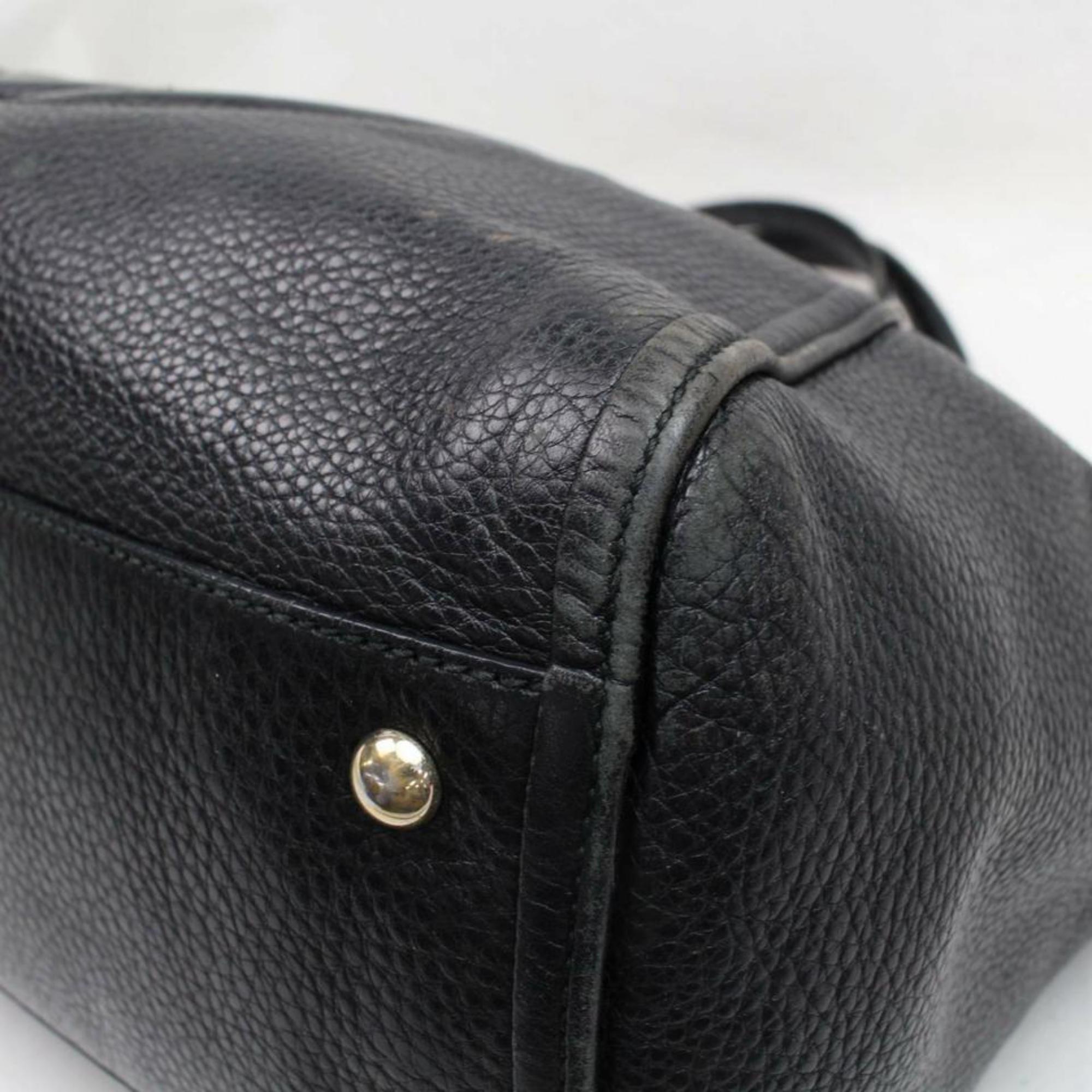 Gucci Soho Fringe Tassel Large 870069 Black Leather Tote 4