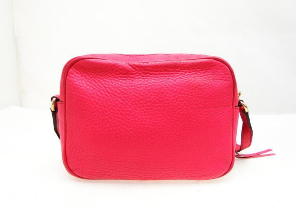 Gucci Soho Fuchsia Fringe Tassel Disco 230924 Pink Leather Cross Body Bag For Sale 4