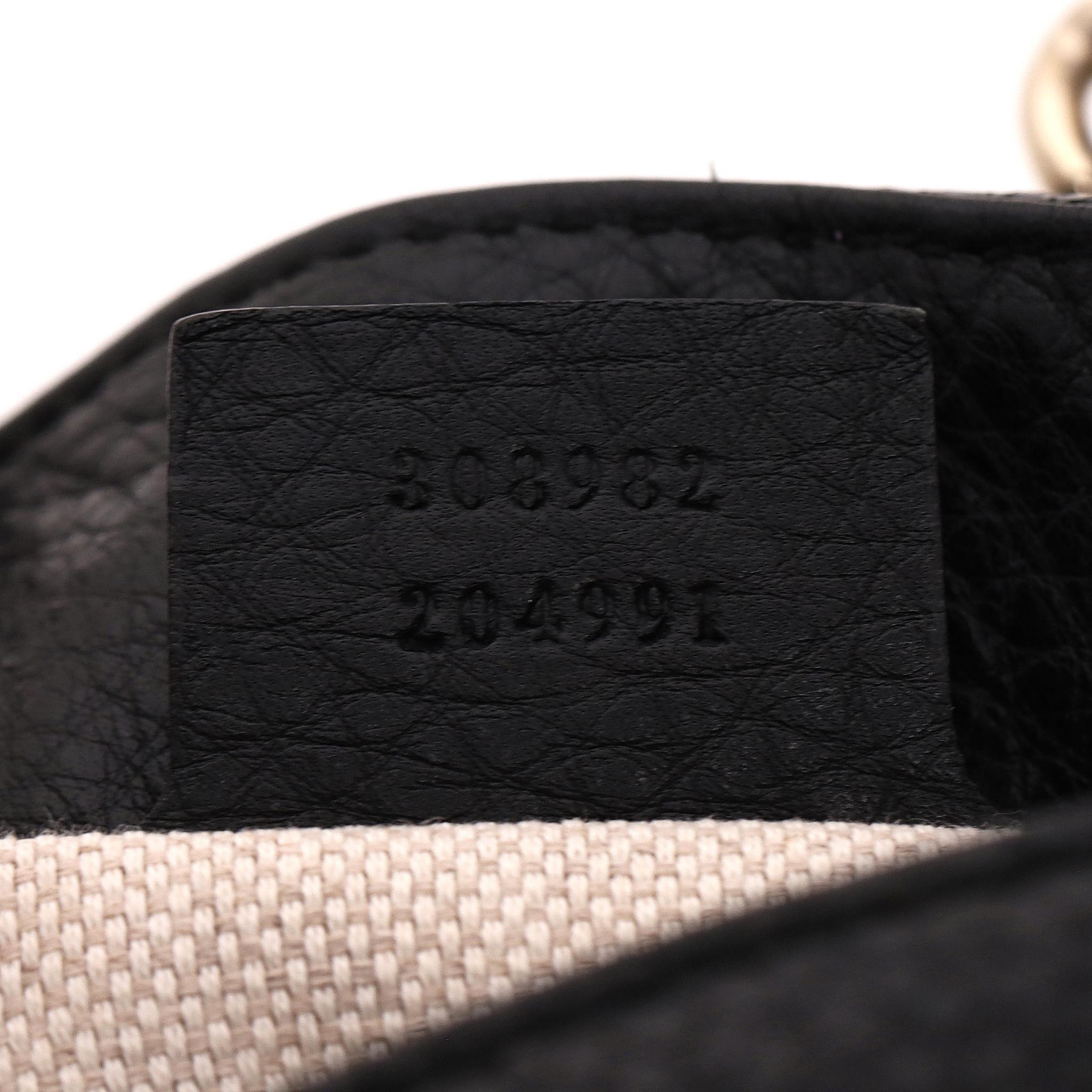 Gucci SOHO - Sac à main en cuir avec logo GG gaufré en vente 3