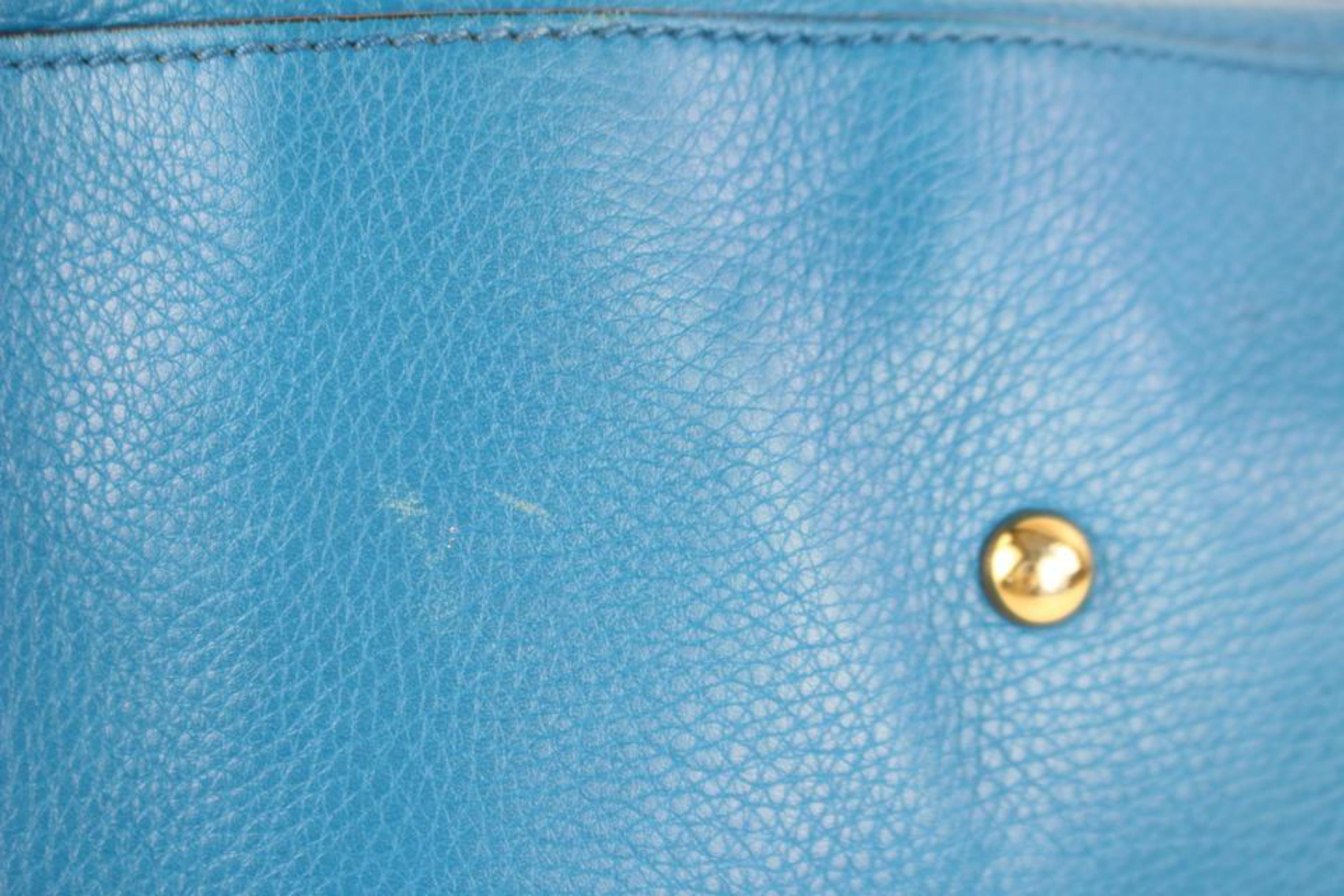 Gucci Soho Hobo Fringe Tassel Pebbled Calfskin Medium Tote 10gz0129 Blue Satchel For Sale 8