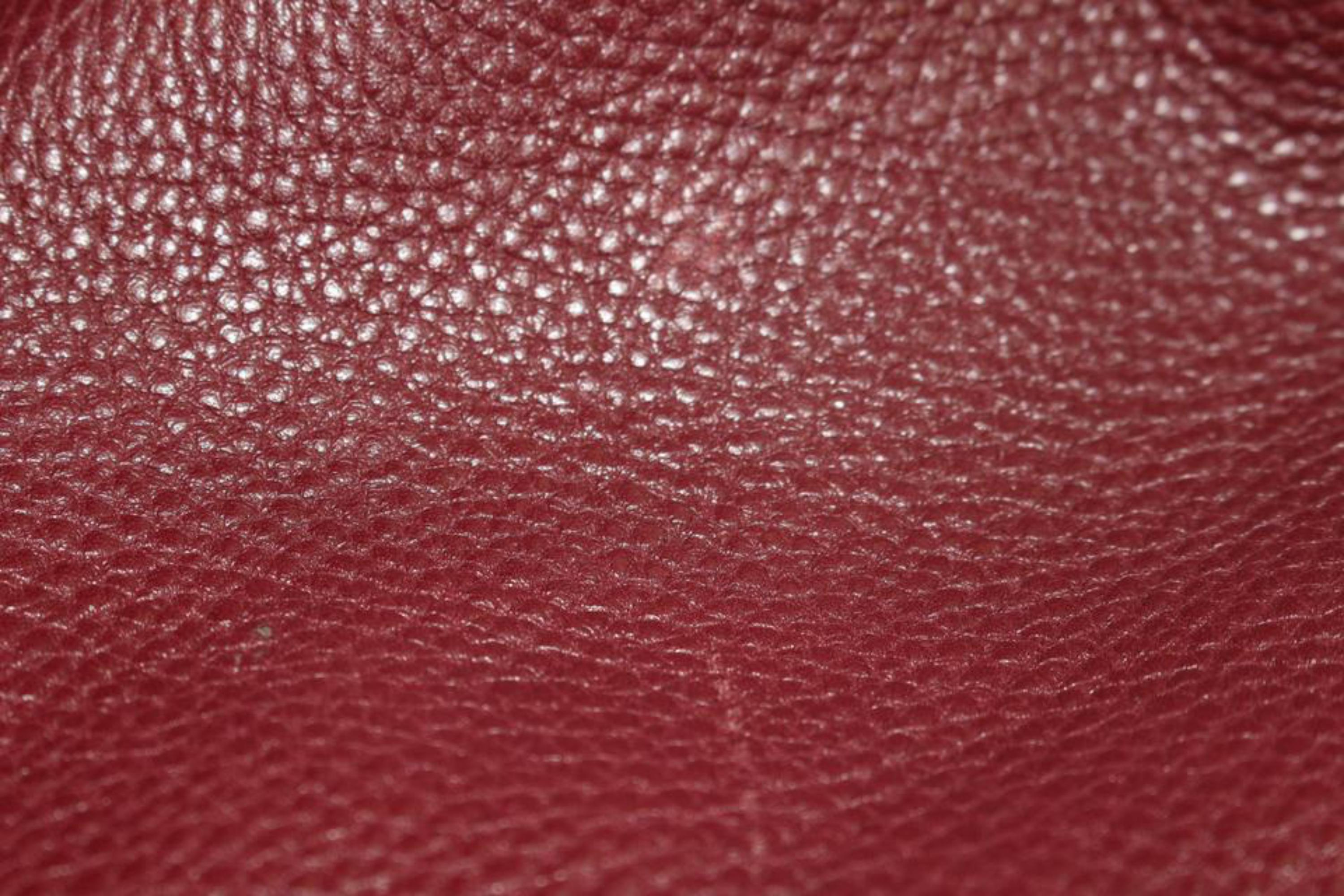 Gucci Soho Large Pebbled Calfskin 17gz1102 Burgundy Leather Hobo Bag For Sale 7