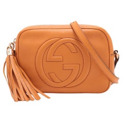 Gucci SOHO Kameratasche aus Leder Senfbraun