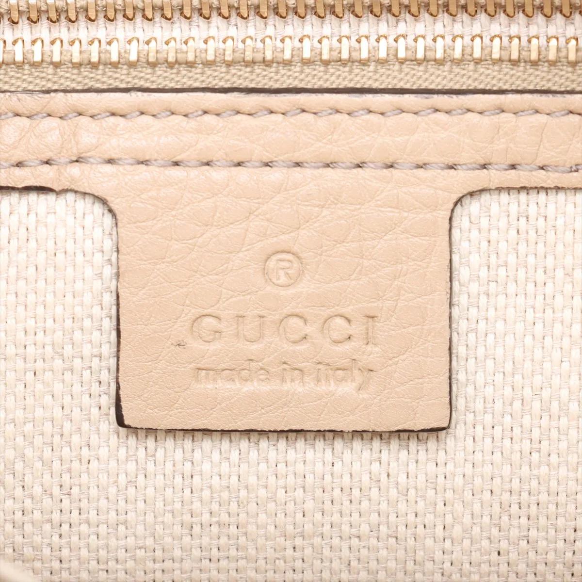 Gucci Soho Borsa a tracolla in pelle con catena Beige in vendita 8