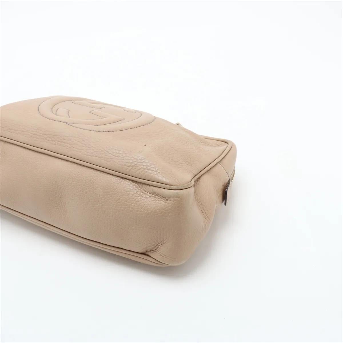 Donna Gucci Soho Borsa a tracolla in pelle con catena Beige in vendita