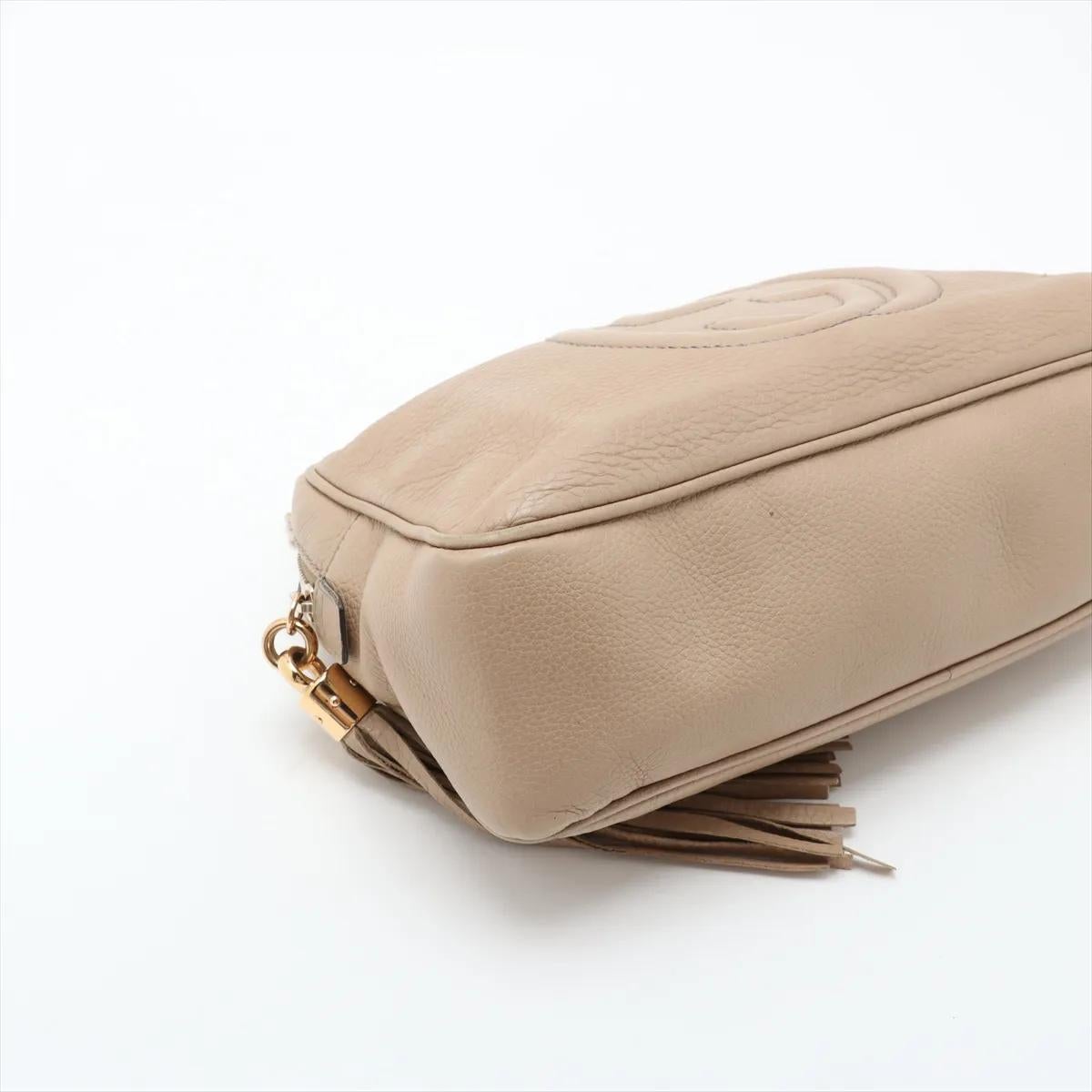 Gucci Soho Borsa a tracolla in pelle con catena Beige in vendita 1