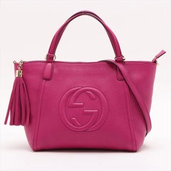 Gucci Soho Leather Two-Way Handbag Pink