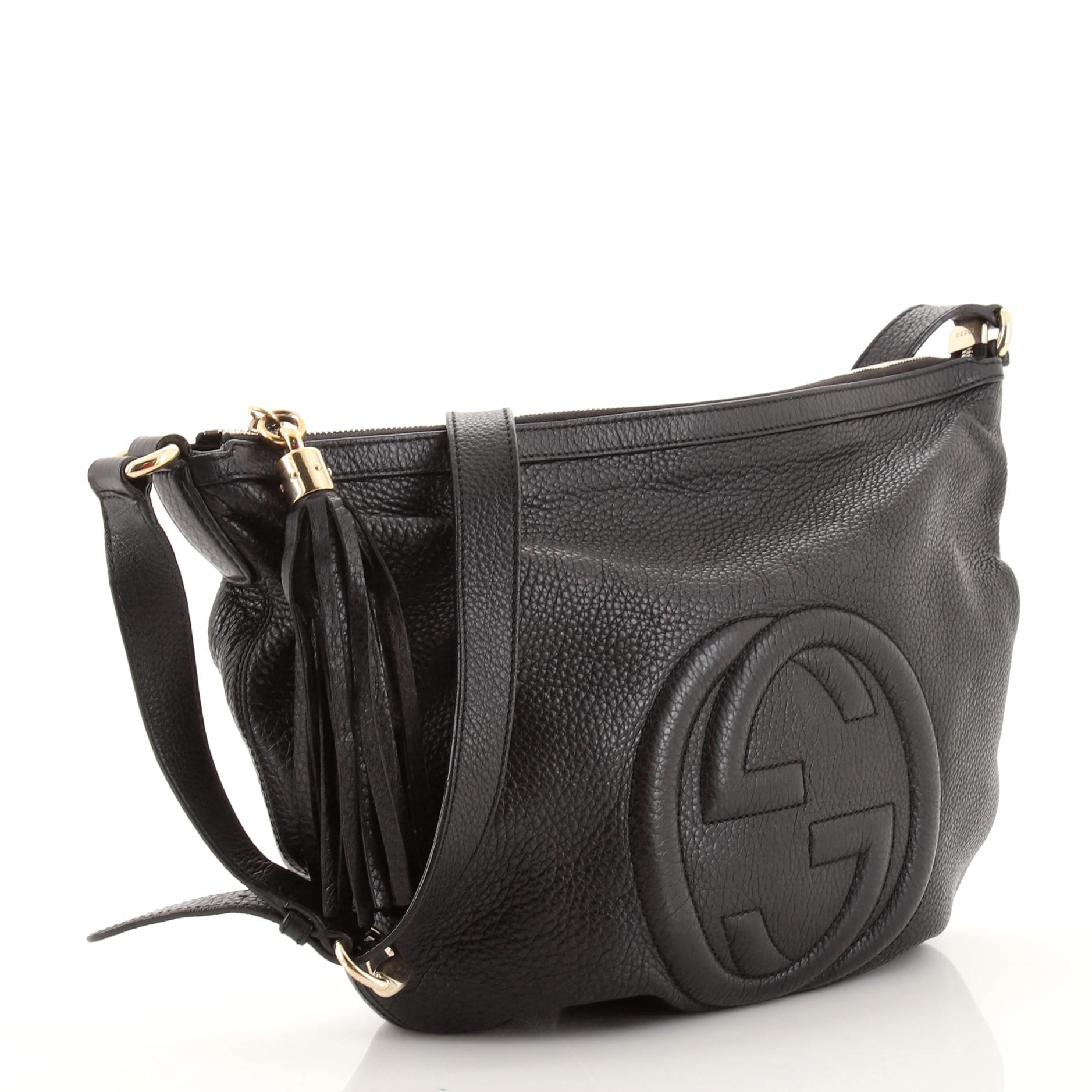Black Gucci Soho Messenger Bag Leather Medium