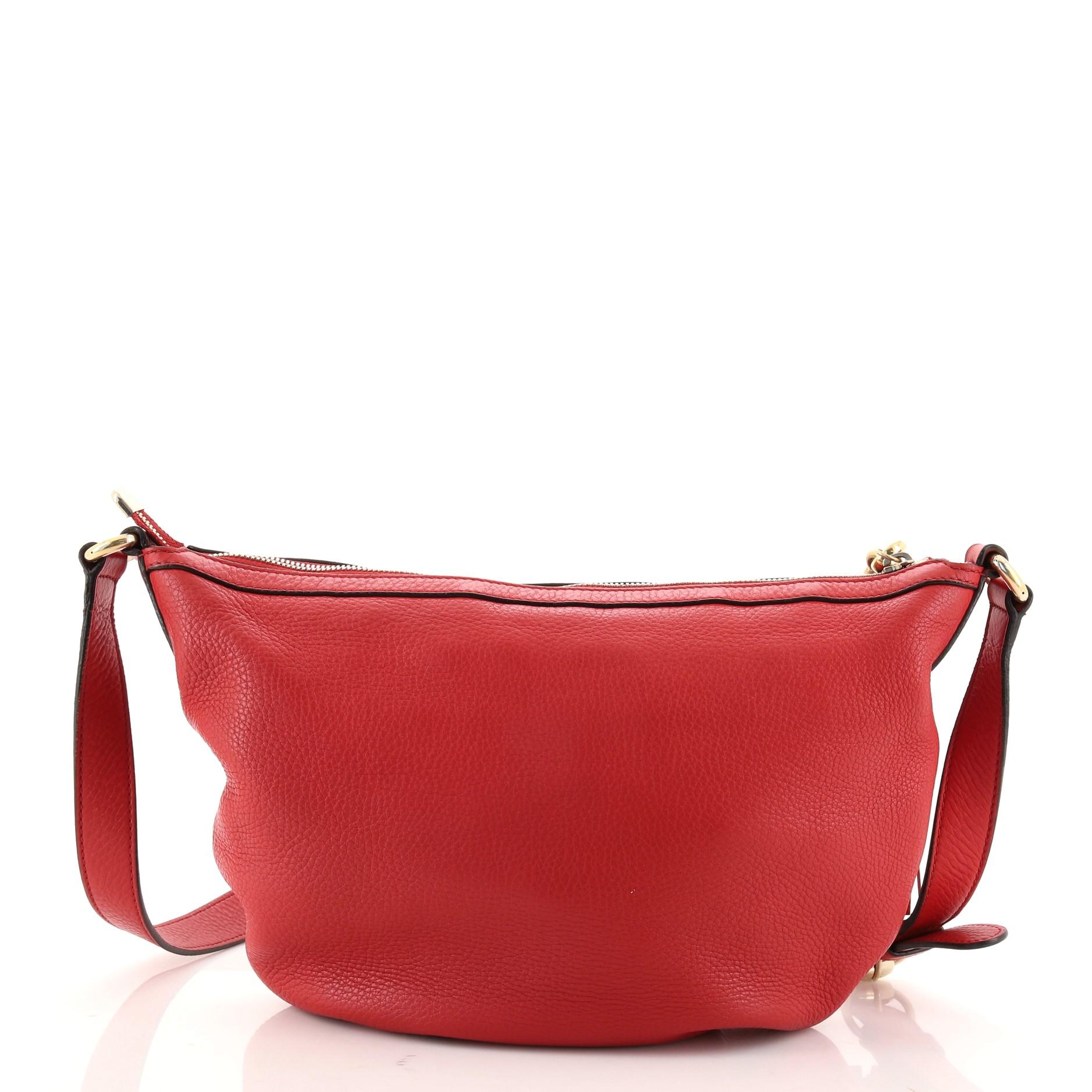 Red Gucci Soho Messenger Bag Leather Small