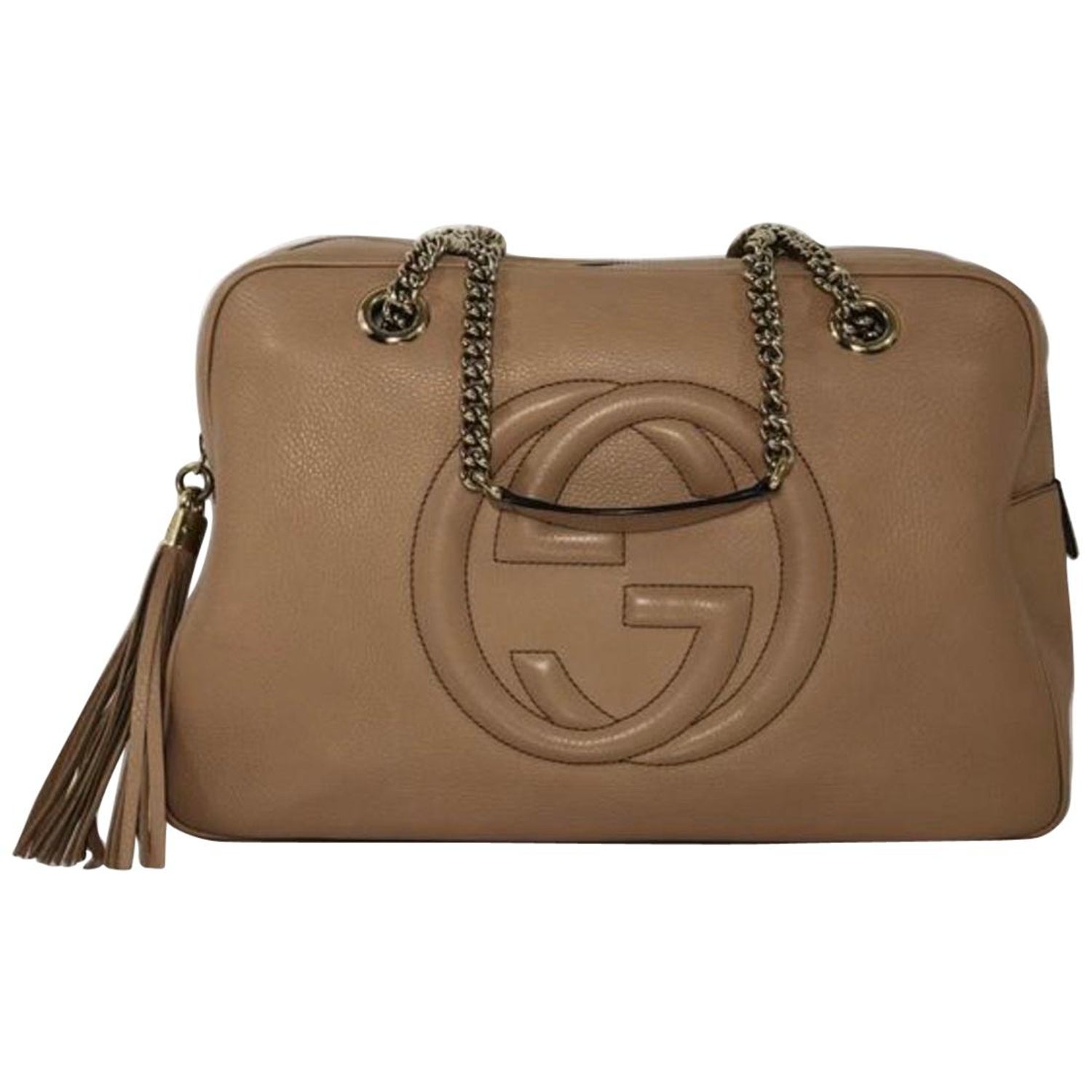 støvle Ryg, ryg, ryg del unlock Gucci Soho Nubuck Leather and Double Chain Large Shoulder Bag in Beige For  Sale at 1stDibs | double chain handbag, gucci soho tote large, beige gucci  disco bag
