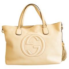 Gucci Soho Shopper in White Off Leather