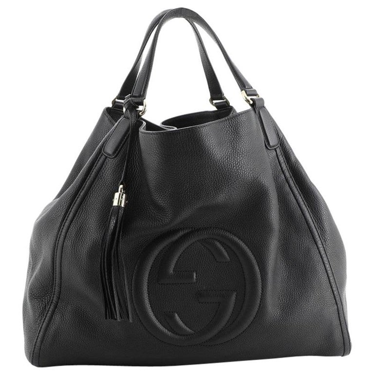 Gucci Soho Shoulder Bag Leather Large at 1stDibs | gucci soho large bag,  large gucci soho bag, large designer shoulder bags