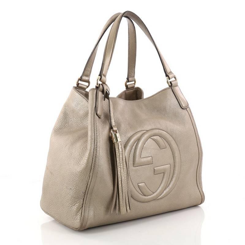 Brown Gucci Soho Shoulder Bag Leather Medium