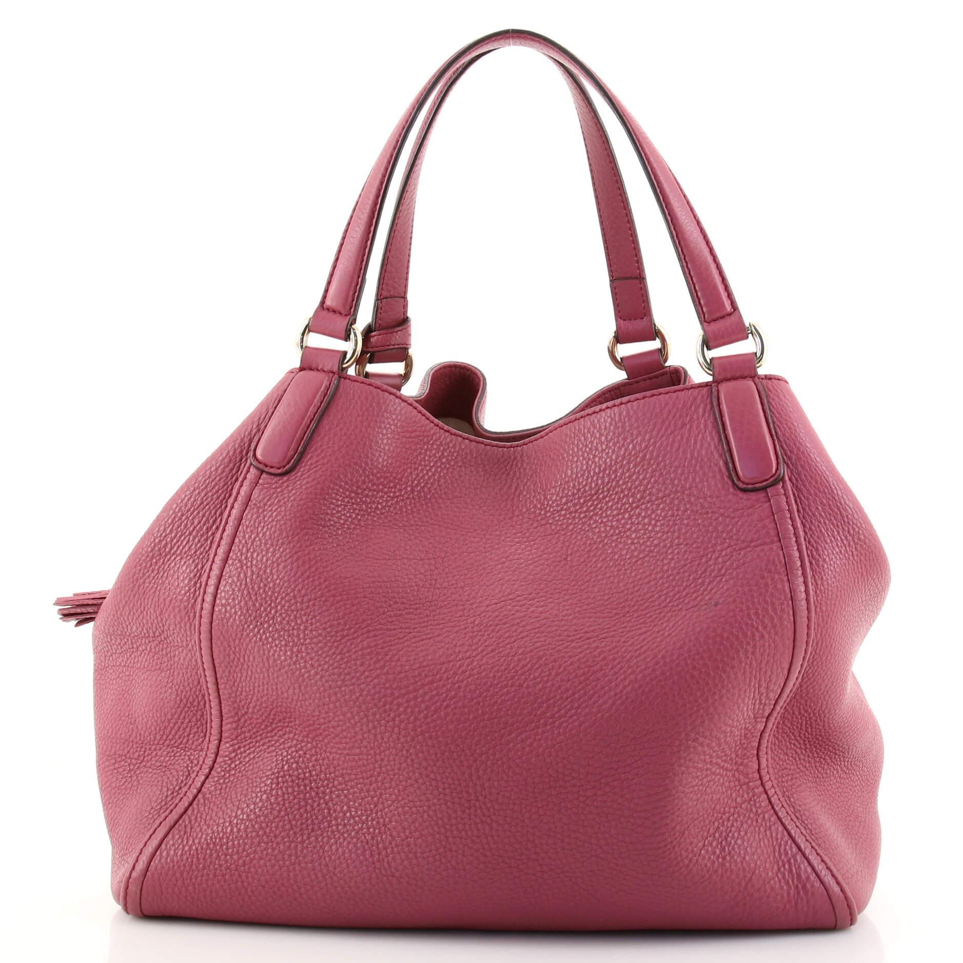 Pink Gucci Soho Shoulder Bag Leather Medium