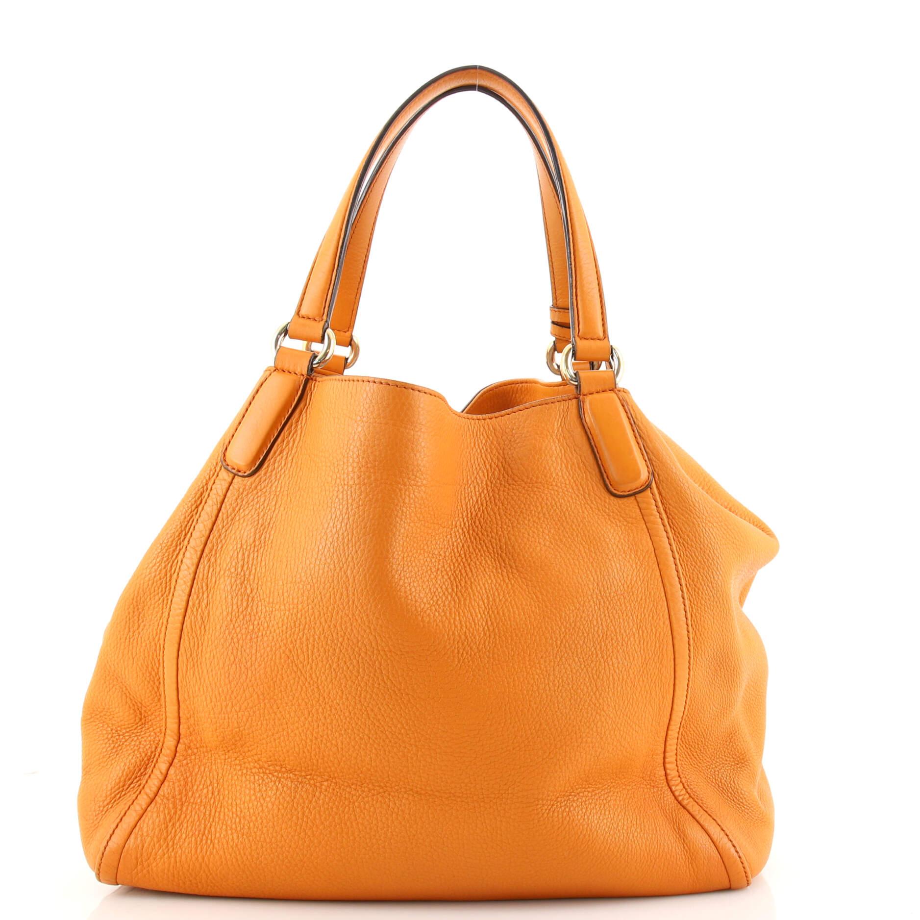 Orange Gucci Soho Shoulder Bag Leather Medium