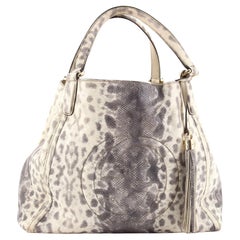 Gucci Soho Shoulder Bag Lizard Embossed Leather Medium
