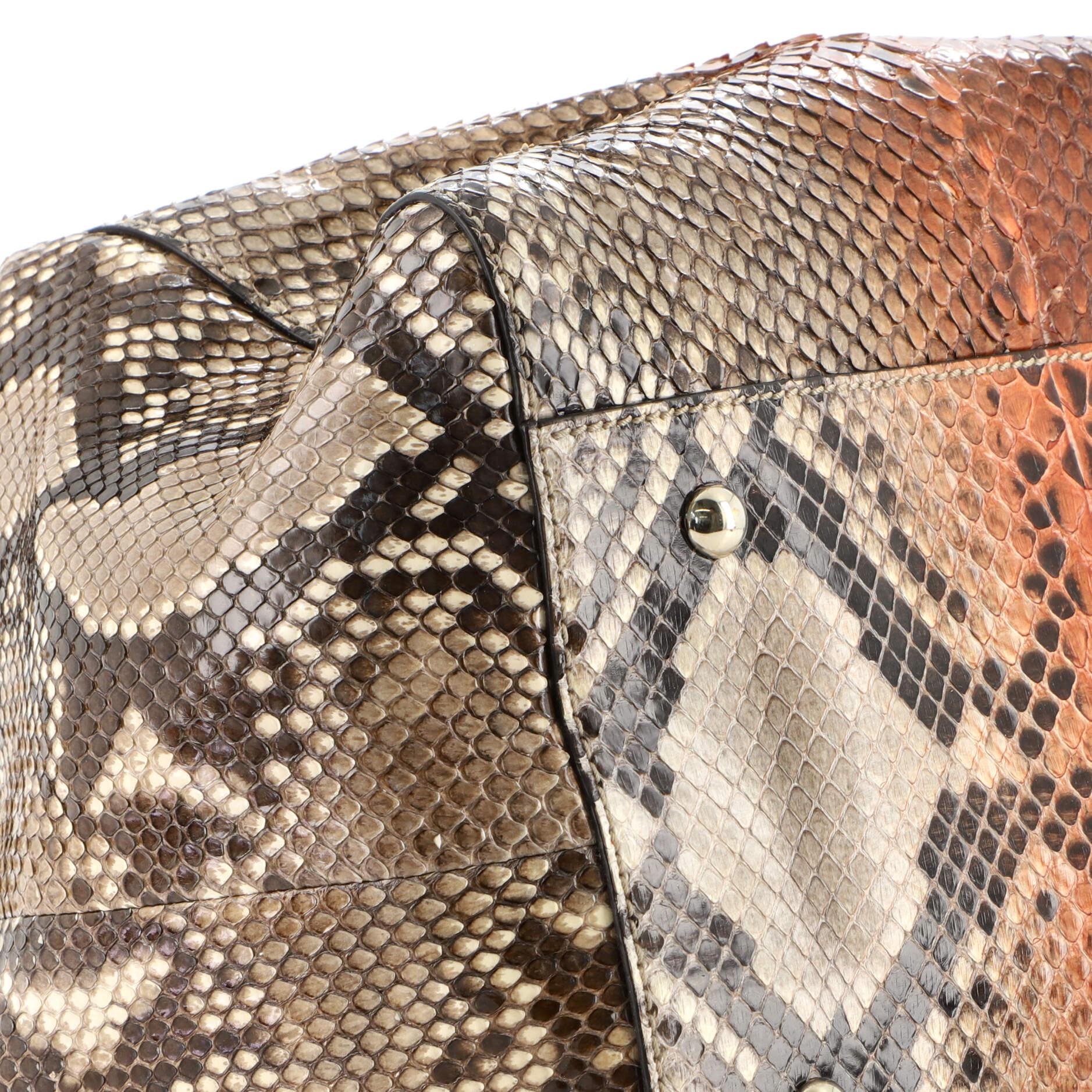 Gucci Soho Shoulder Bag Python Large In Good Condition In NY, NY