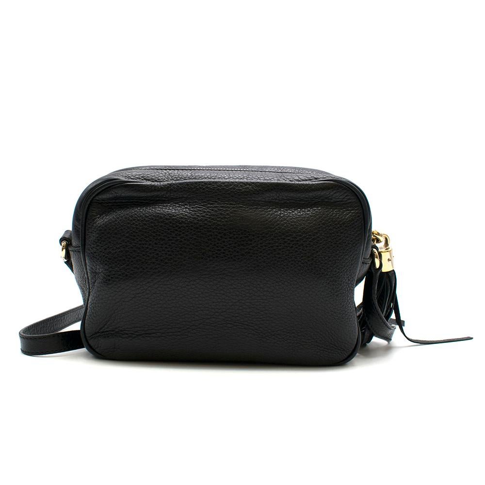 Black Gucci soho small leather disco bag
